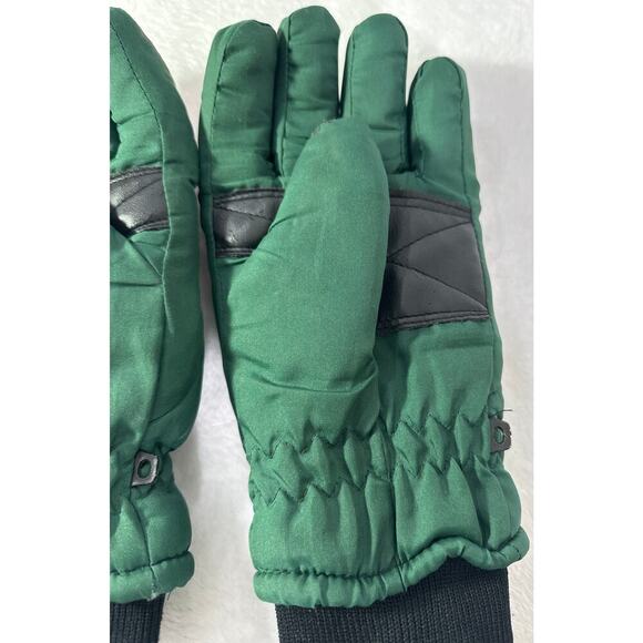 THINSULATE Green and Red Puffer Gloves - Picture 4 of 4